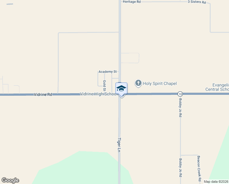 map of restaurants, bars, coffee shops, grocery stores, and more near 5094 Vidrine Road in Ville Platte