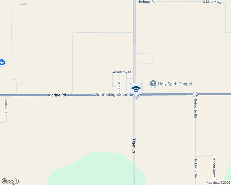 map of restaurants, bars, coffee shops, grocery stores, and more near 5201-5241 Vidrine Road in Ville Platte