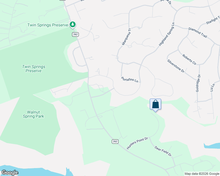 map of restaurants, bars, coffee shops, grocery stores, and more near 304 Highland Spring Lane in Georgetown