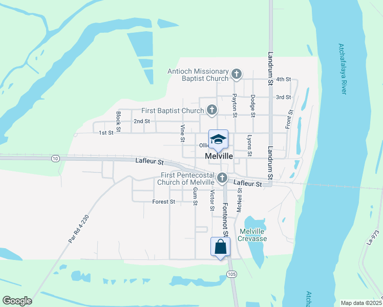 map of restaurants, bars, coffee shops, grocery stores, and more near 213 Gum Street in Melville