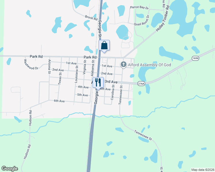 map of restaurants, bars, coffee shops, grocery stores, and more near 2478-2494 4th Avenue in Alford