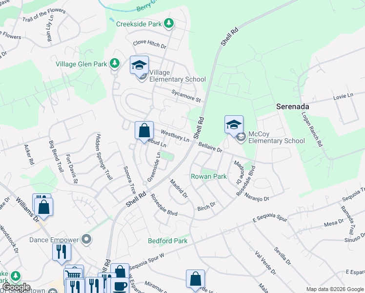 map of restaurants, bars, coffee shops, grocery stores, and more near 109 Fairfield Court in Georgetown
