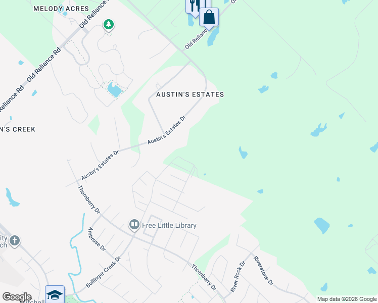 map of restaurants, bars, coffee shops, grocery stores, and more near 4008 Austins Estates Drive in Bryan