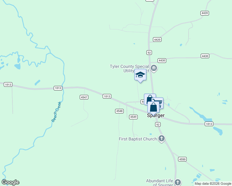 map of restaurants, bars, coffee shops, grocery stores, and more near in Spurger