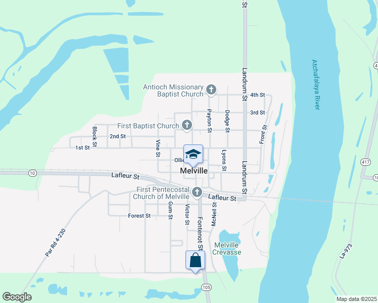 map of restaurants, bars, coffee shops, grocery stores, and more near 519 1st Street in Melville
