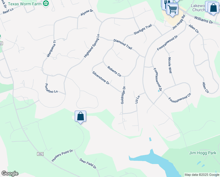 map of restaurants, bars, coffee shops, grocery stores, and more near 118 Silverstone in Georgetown