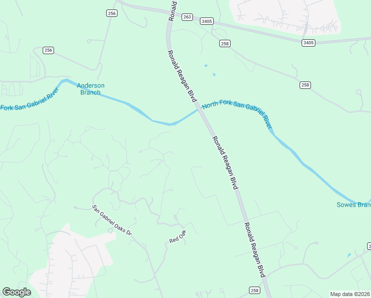 map of restaurants, bars, coffee shops, grocery stores, and more near 800 Red Oak in Liberty Hill