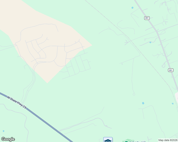 map of restaurants, bars, coffee shops, grocery stores, and more near Unnamed Road in Liberty Hill