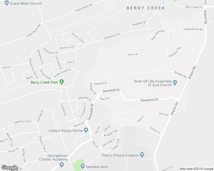 map of restaurants, bars, coffee shops, grocery stores, and more near 1014 Segundo Drive in Georgetown