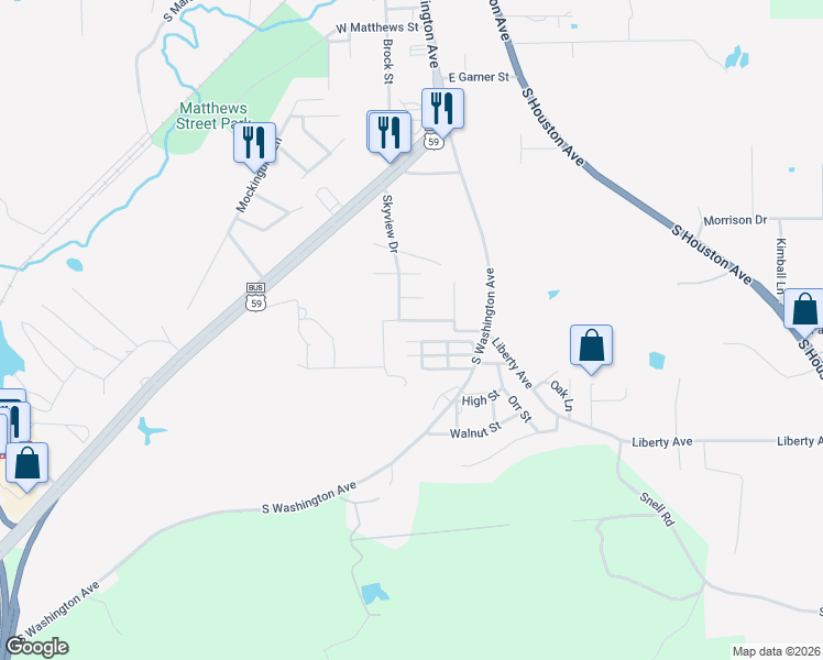 map of restaurants, bars, coffee shops, grocery stores, and more near 528 Sunview Drive in Livingston