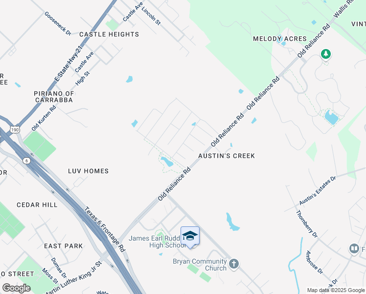 map of restaurants, bars, coffee shops, grocery stores, and more near 3429 Alsace Court in Bryan