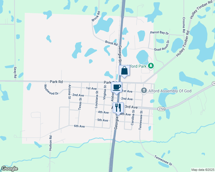 map of restaurants, bars, coffee shops, grocery stores, and more near 2461-2471 1st Avenue in Alford