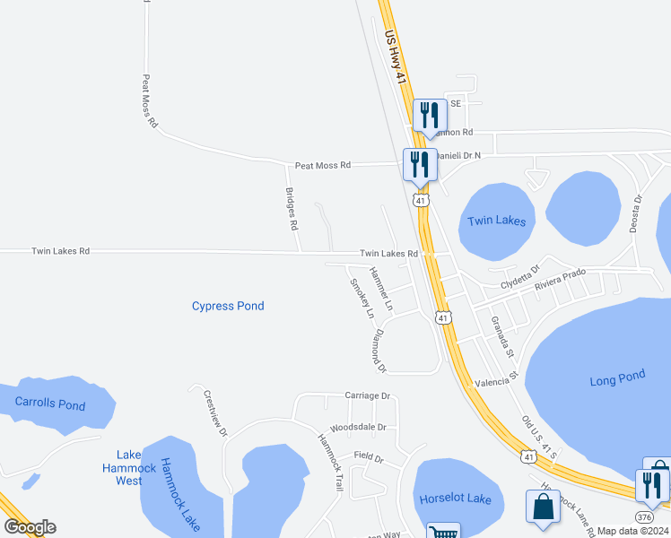 map of restaurants, bars, coffee shops, grocery stores, and more near 4840 Smokey Lane in Lake Park