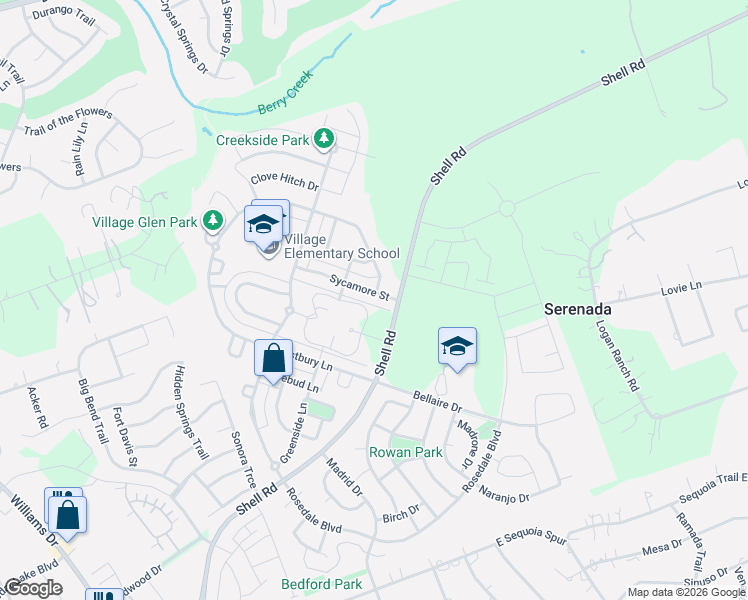 map of restaurants, bars, coffee shops, grocery stores, and more near 201 Sycamore Street in Georgetown