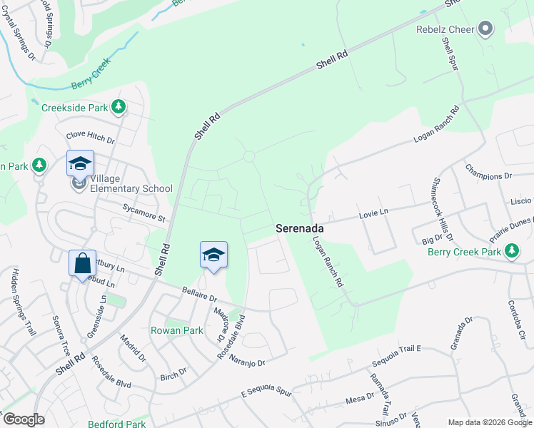 map of restaurants, bars, coffee shops, grocery stores, and more near 241 Logan Ranch Road in Georgetown
