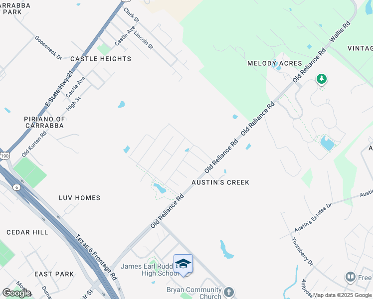 map of restaurants, bars, coffee shops, grocery stores, and more near 3177 Normandy Way in Bryan