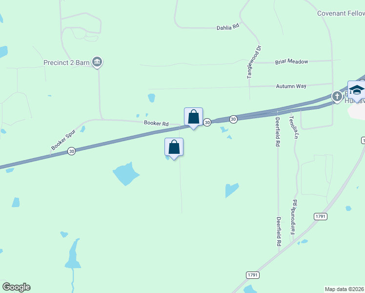 map of restaurants, bars, coffee shops, grocery stores, and more near 15 -B Williams Road in Huntsville