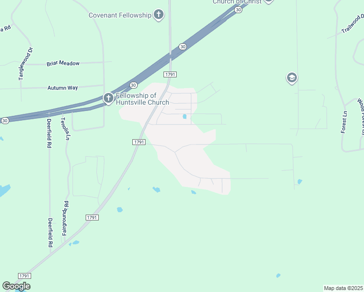 map of restaurants, bars, coffee shops, grocery stores, and more near 16 Summer Place in Huntsville