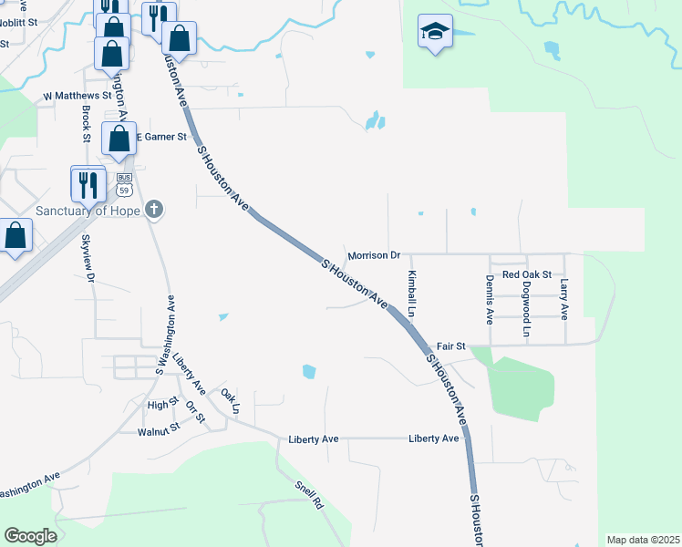 map of restaurants, bars, coffee shops, grocery stores, and more near 200 Morrison Drive in Livingston