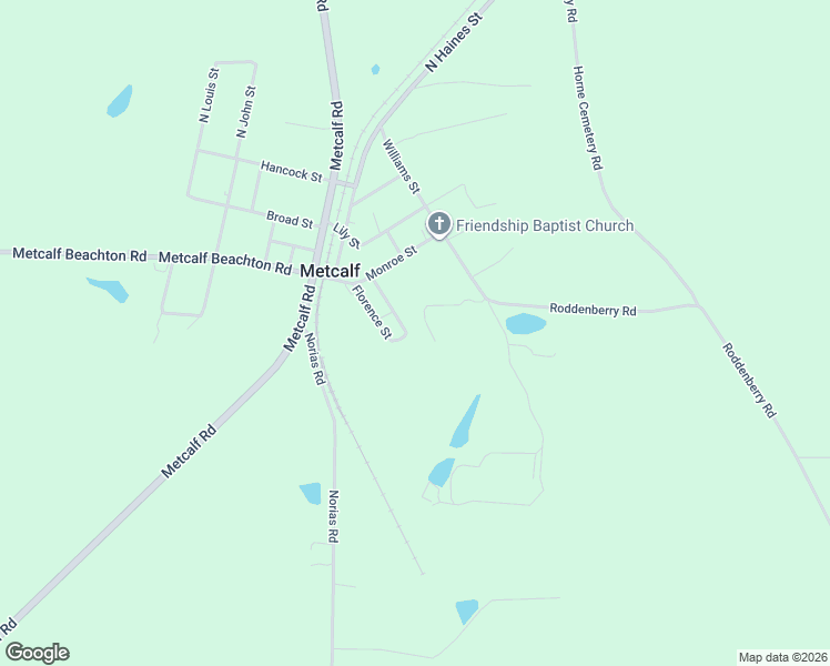 map of restaurants, bars, coffee shops, grocery stores, and more near 2067 North Young Street in Metcalf