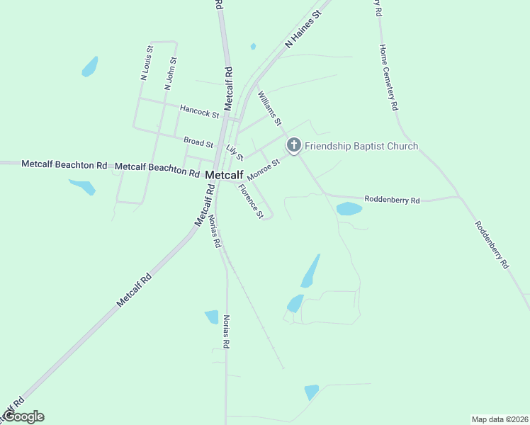 map of restaurants, bars, coffee shops, grocery stores, and more near 2067 North Young Street in Metcalf