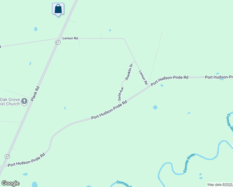 map of restaurants, bars, coffee shops, grocery stores, and more near 24753 Della Avenue in Zachary