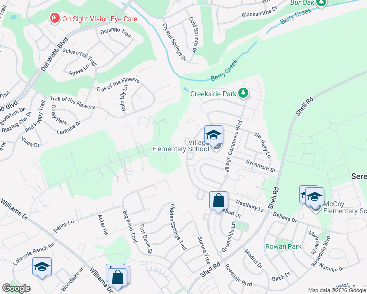 map of restaurants, bars, coffee shops, grocery stores, and more near 395 Westbury Lane in Georgetown