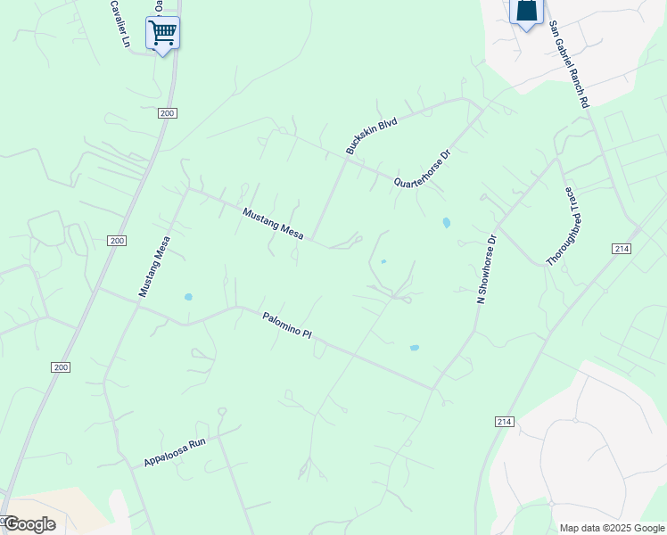 map of restaurants, bars, coffee shops, grocery stores, and more near 476 Mustang Mesa in Liberty Hill
