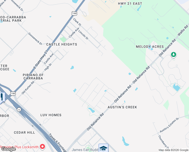 map of restaurants, bars, coffee shops, grocery stores, and more near 1100 Lincoln Street in Bryan