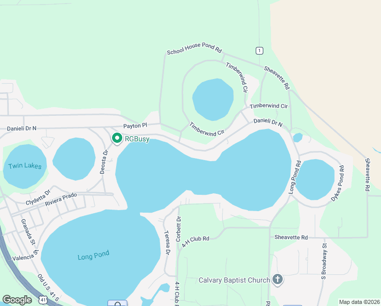 map of restaurants, bars, coffee shops, grocery stores, and more near 5494 Danieli Drive North in Lake Park