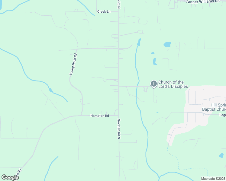 map of restaurants, bars, coffee shops, grocery stores, and more near 453 Novatan Road North in Mobile