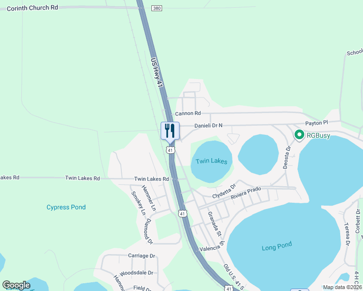 map of restaurants, bars, coffee shops, grocery stores, and more near 5215 Mary Hart Circle in Lake Park