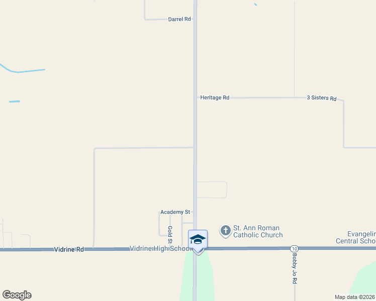 map of restaurants, bars, coffee shops, grocery stores, and more near 1292 Heritage Road in Ville Platte