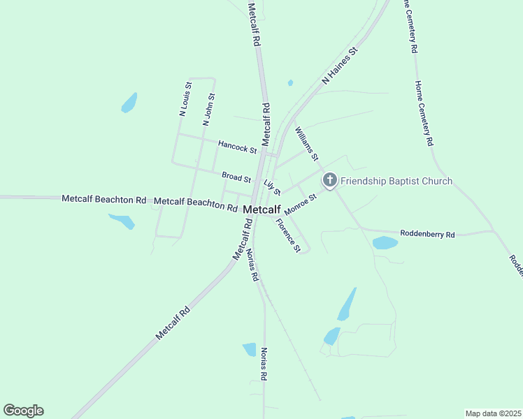 map of restaurants, bars, coffee shops, grocery stores, and more near in Metcalf
