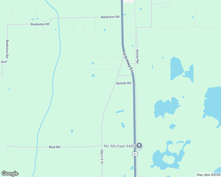 map of restaurants, bars, coffee shops, grocery stores, and more near 58263 Old U S 51 in Amite City