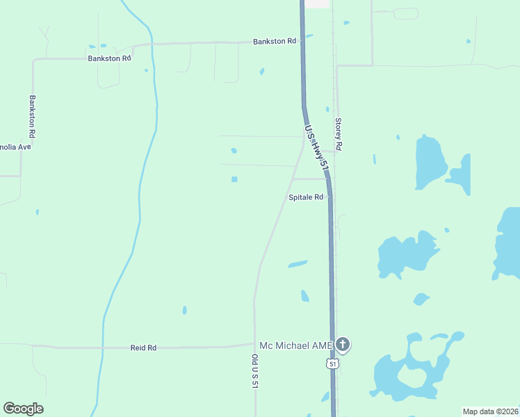 map of restaurants, bars, coffee shops, grocery stores, and more near 58263 Old U S 51 in Amite City