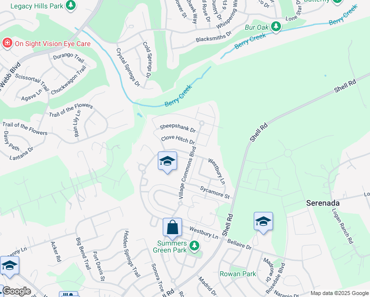 map of restaurants, bars, coffee shops, grocery stores, and more near 539 Westbury Lane in Georgetown