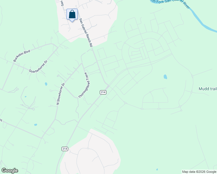 map of restaurants, bars, coffee shops, grocery stores, and more near 2400 County Road 214 in Liberty Hill