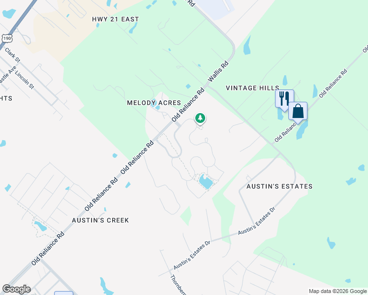 map of restaurants, bars, coffee shops, grocery stores, and more near 1054 Venice Drive in Bryan