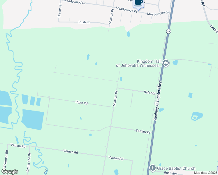 map of restaurants, bars, coffee shops, grocery stores, and more near 1801 Munson Drive in Slaughter