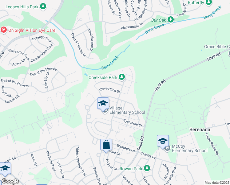 map of restaurants, bars, coffee shops, grocery stores, and more near 539 Westbury Lane in Georgetown