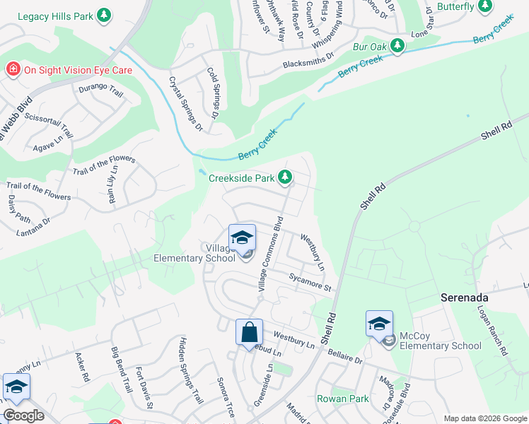 map of restaurants, bars, coffee shops, grocery stores, and more near 539 Westbury Lane in Georgetown