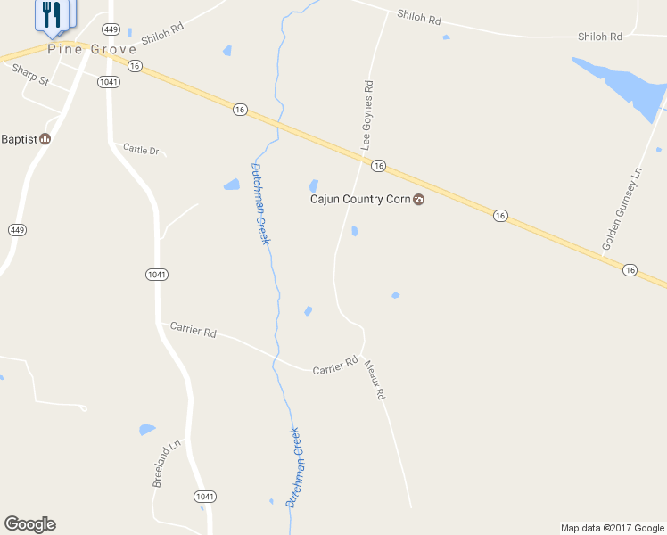 map of restaurants, bars, coffee shops, grocery stores, and more near Carrier Road in Pine Grove