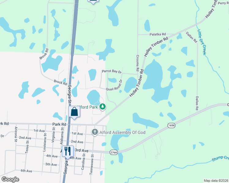 map of restaurants, bars, coffee shops, grocery stores, and more near 1856 Quail Roost Drive in Cottondale
