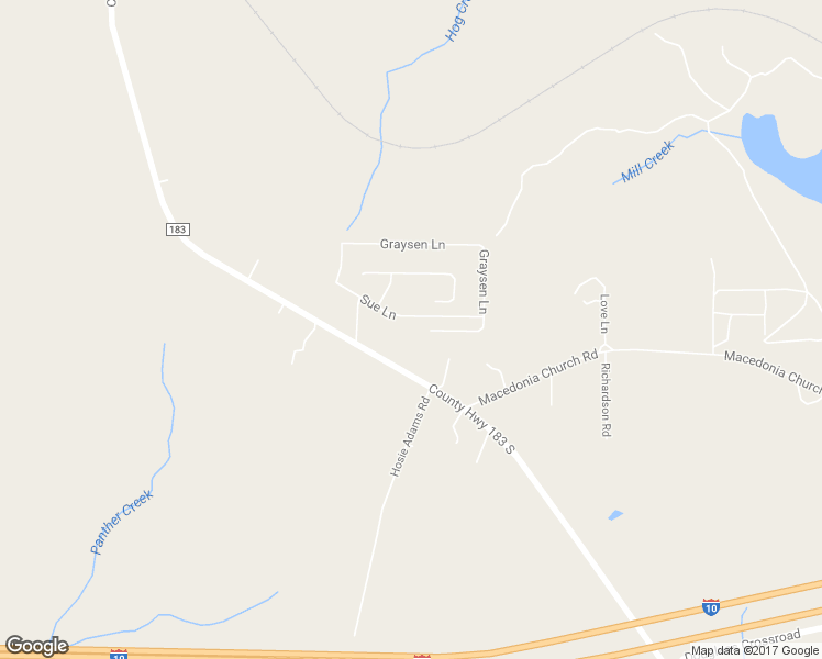 map of restaurants, bars, coffee shops, grocery stores, and more near 222 Sue Lane in DeFuniak Springs