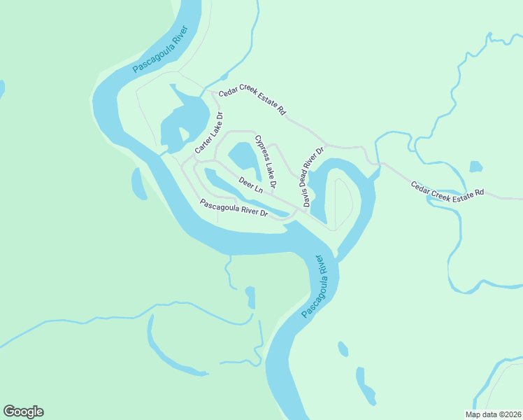 map of restaurants, bars, coffee shops, grocery stores, and more near 1932-2104 Pascagoula River Drive in Lucedale