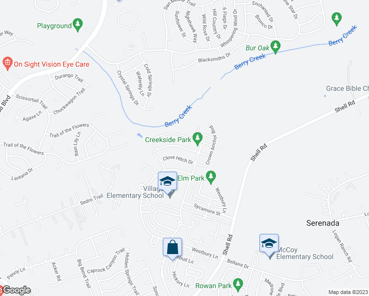 map of restaurants, bars, coffee shops, grocery stores, and more near 445 Sheepshank Drive in Georgetown