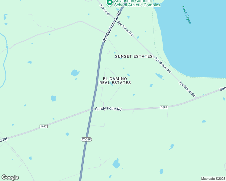 map of restaurants, bars, coffee shops, grocery stores, and more near 4437 Conquistador Cir in Bryan