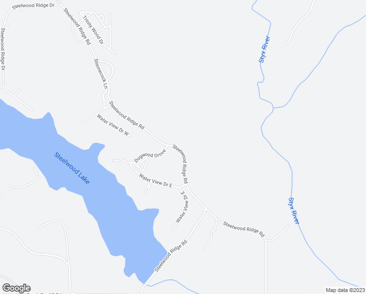 map of restaurants, bars, coffee shops, grocery stores, and more near 32700 Steelwood Ridge Road in Loxley