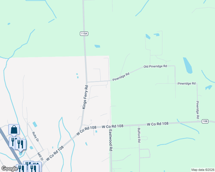 map of restaurants, bars, coffee shops, grocery stores, and more near 37160 Old Pineridge Road in Hilliard
